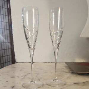 Lenox | Crystal Champagne Flutes (2) | Vintage